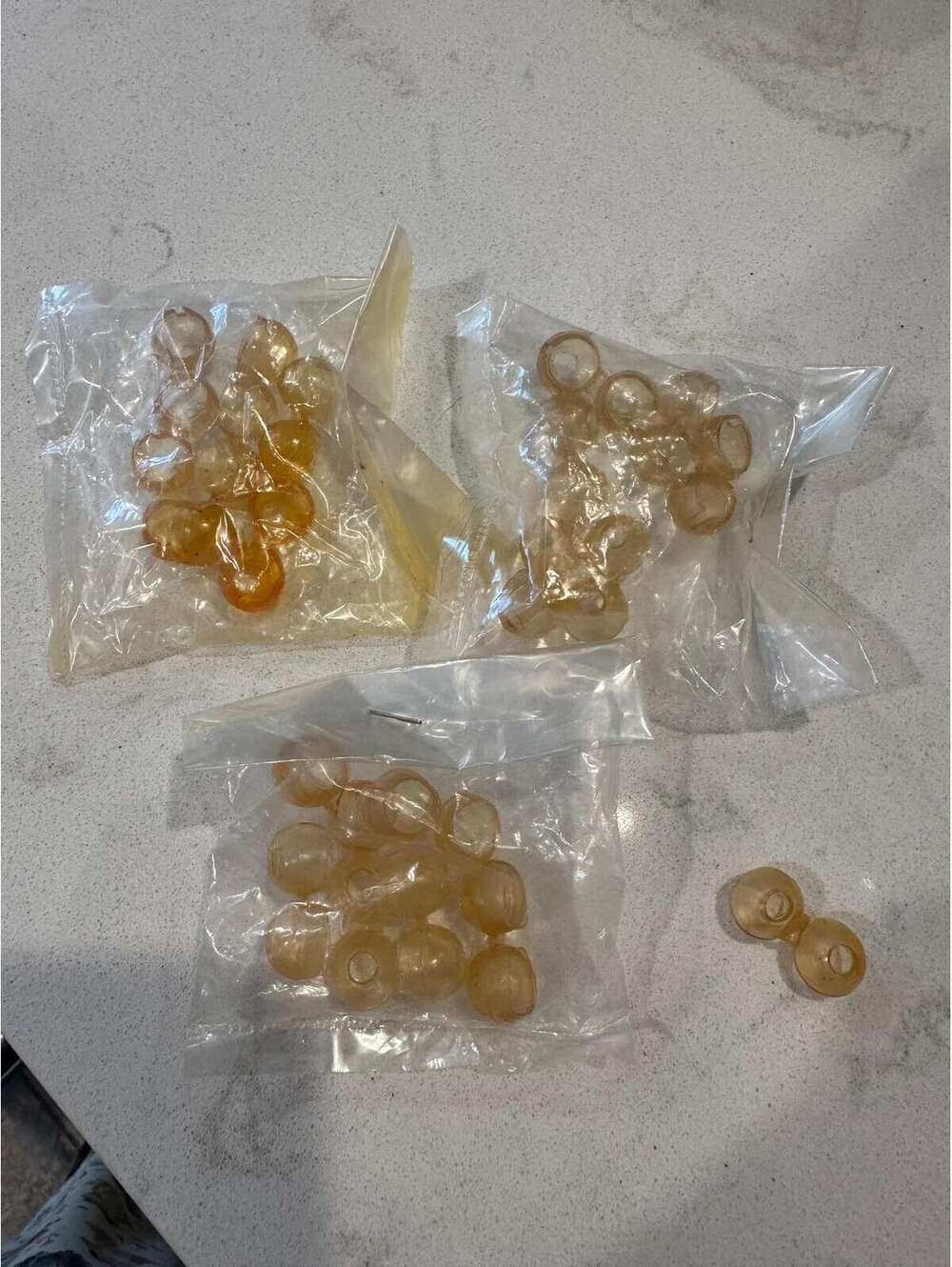 Vintage Beaded Curtain Strand Silicone Plastic Positioning Collars Holders